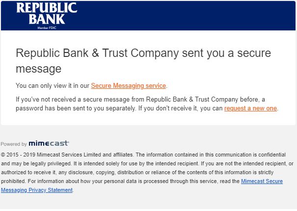 Secured Email From Rbc Encrypted Email User Awareness Program - Republic Bank