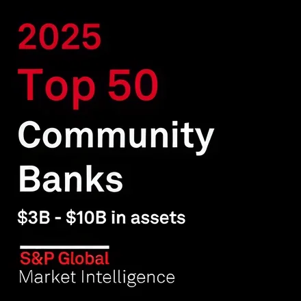 Republic Bank was recognized by S&P Global Market Intelligence as a 2025 Top 50 Community Bank.