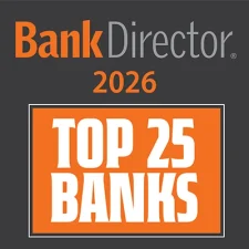 Bank Director 2026 Top 25 Banks award badge recognizing Republic Bank as one of the top 25 banks in 2026.